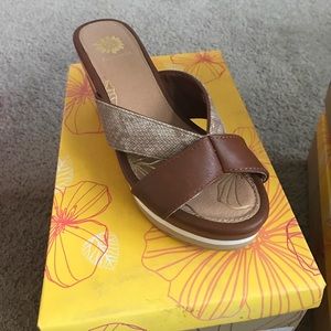 Brand new Yellow box sandals